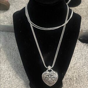 Brighton Silver Plated Heart Locket Necklace